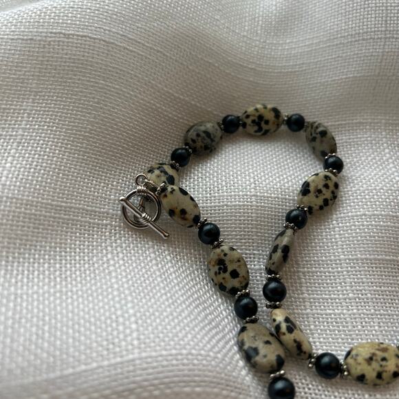Dalmatian Jasper Beaded Necklace - Picture 4 of 6